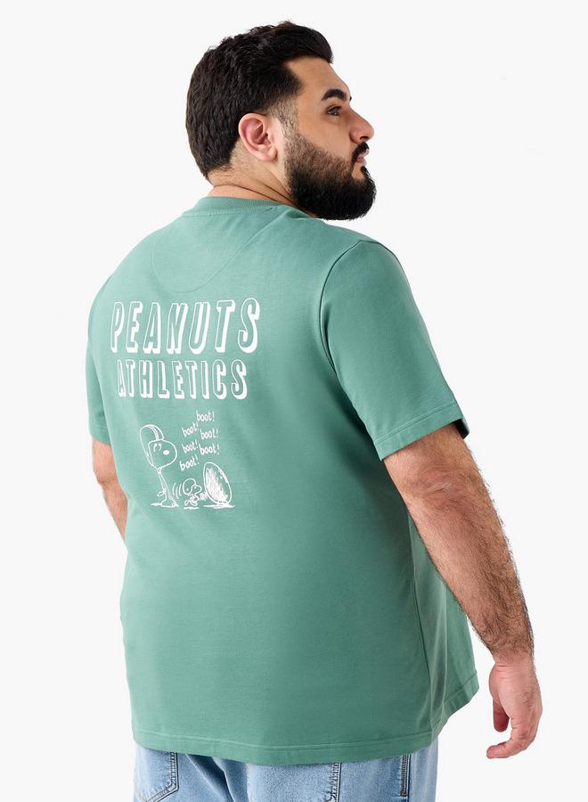 Maxim Men Regular Fit Crew Neck Short Sleeves Peanuts Print T-shirt - Image 3